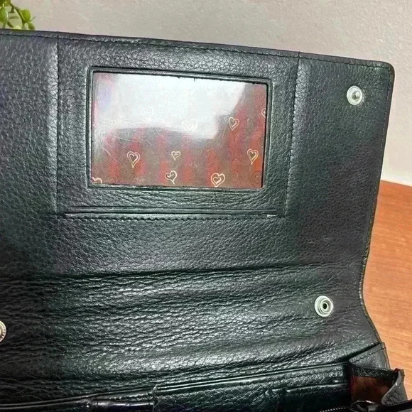 Vintage Brighton Croco Embossed Wallet Organizer Large Brighton Clutch Purse - Picture 11 of 15